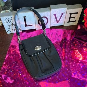 Brighton Wristlet Black with Silver hardware